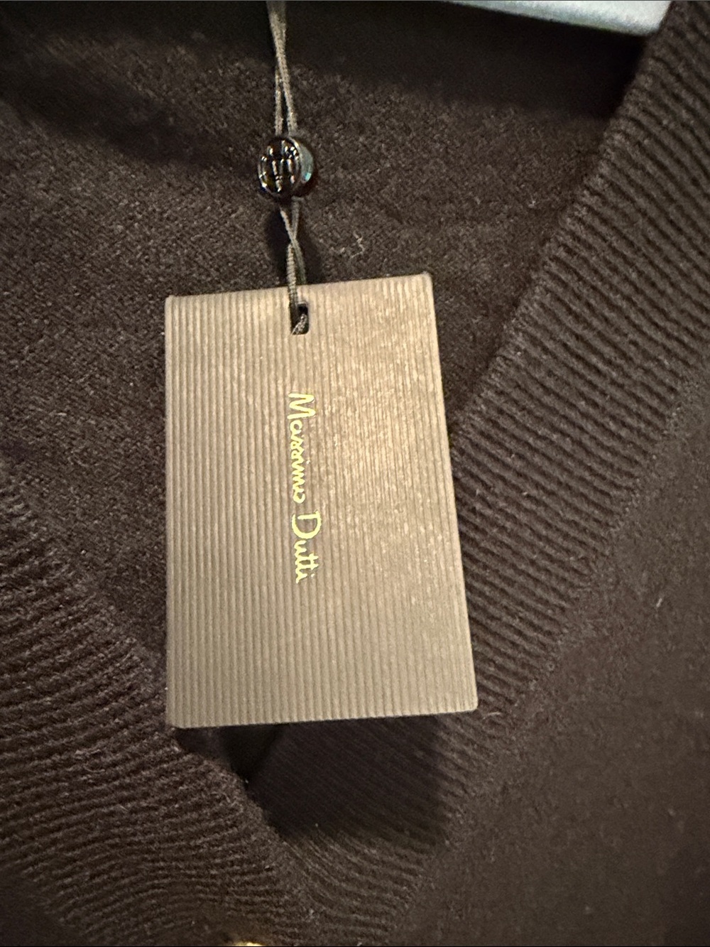 Massimo Dutti Black Wool Blend Cardigan with Gold Buttons - Picture 2 of 6
